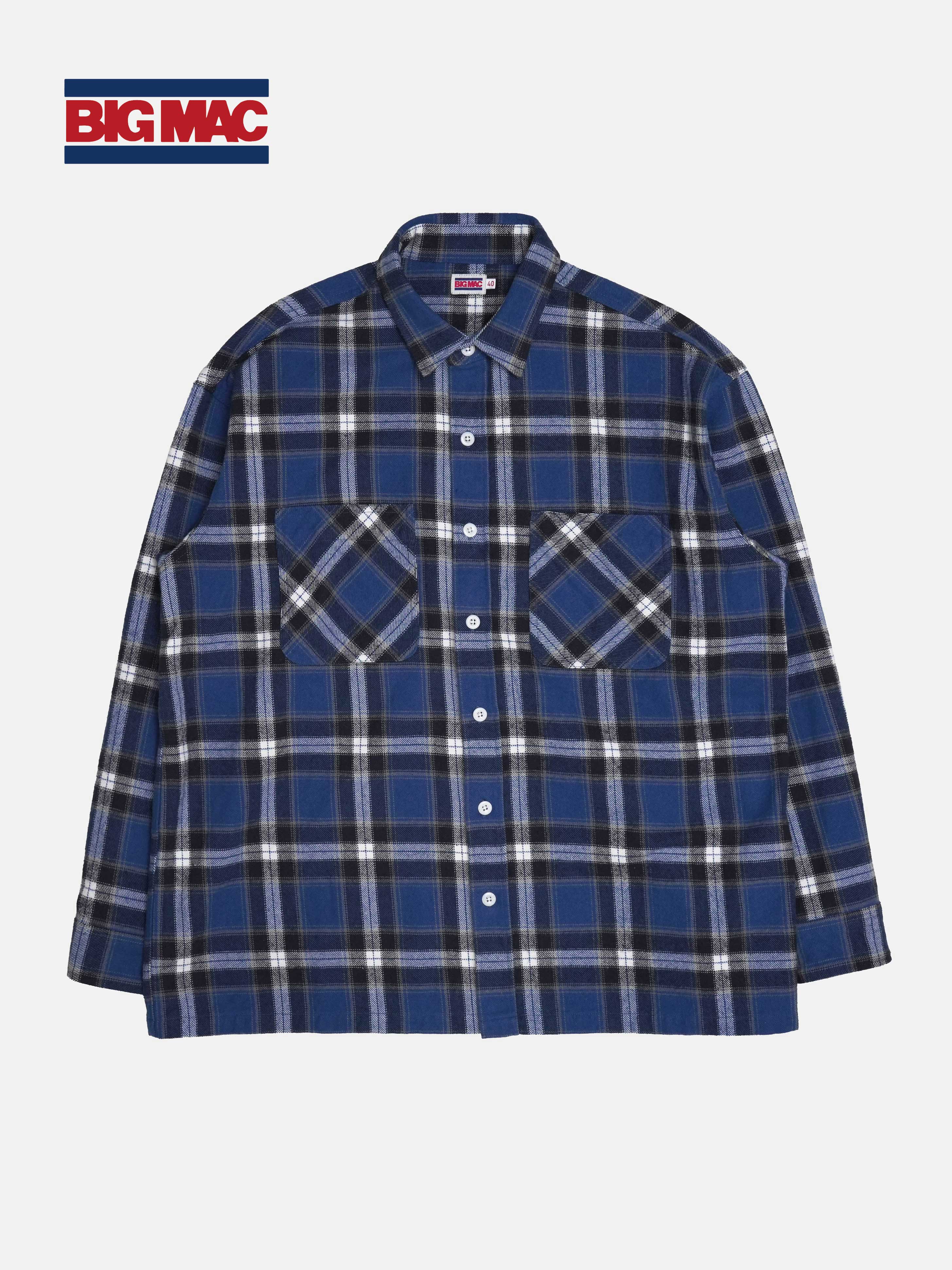BIG MAC / DAN別注 HEAVY FLANNEL SHIRT - BLUE – バウンドマン
