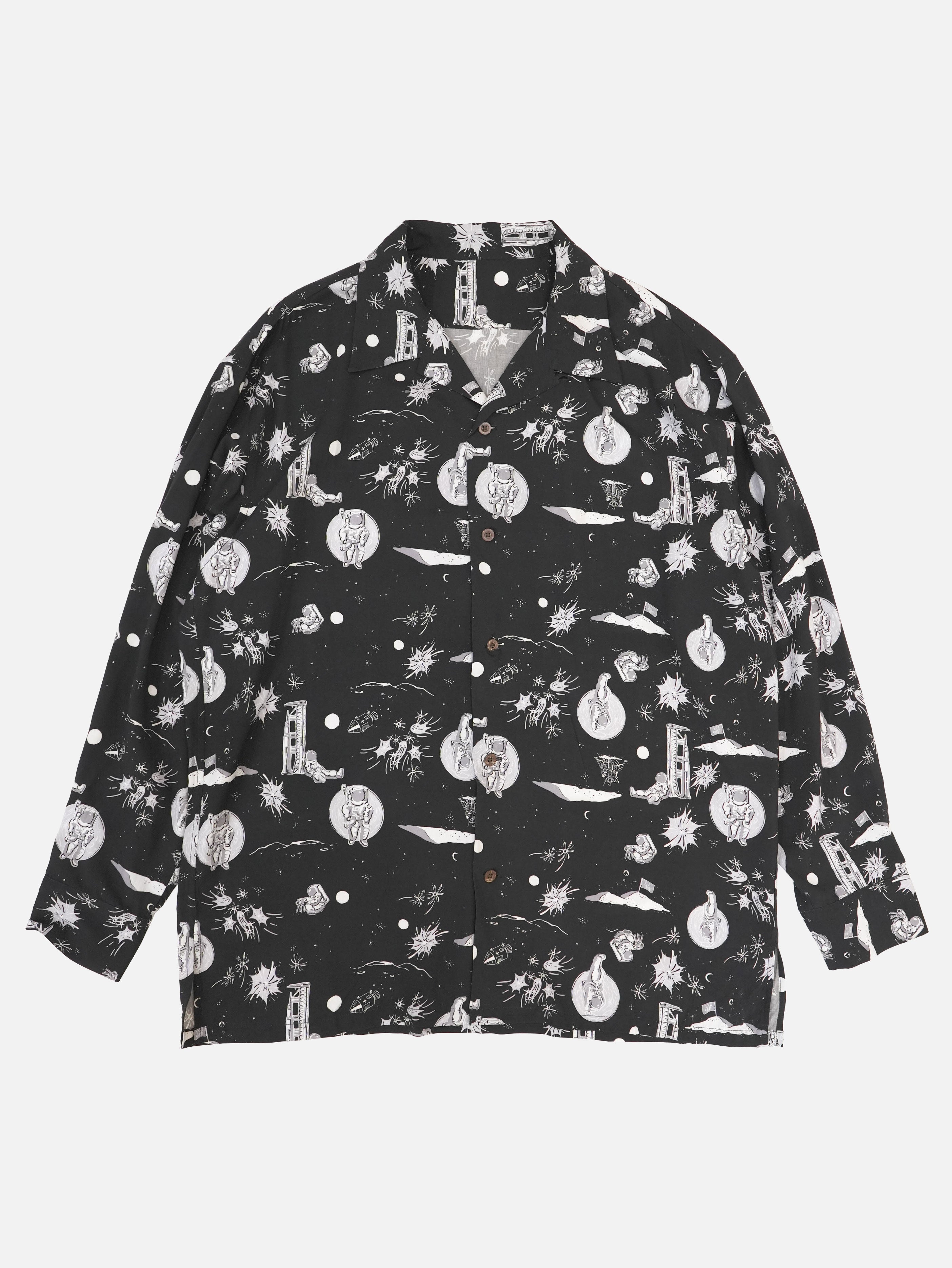 トップス DAN Space Aloha Long Shirt - BLACK Space Aloha Long Shirt - BLACK – バウンドマン