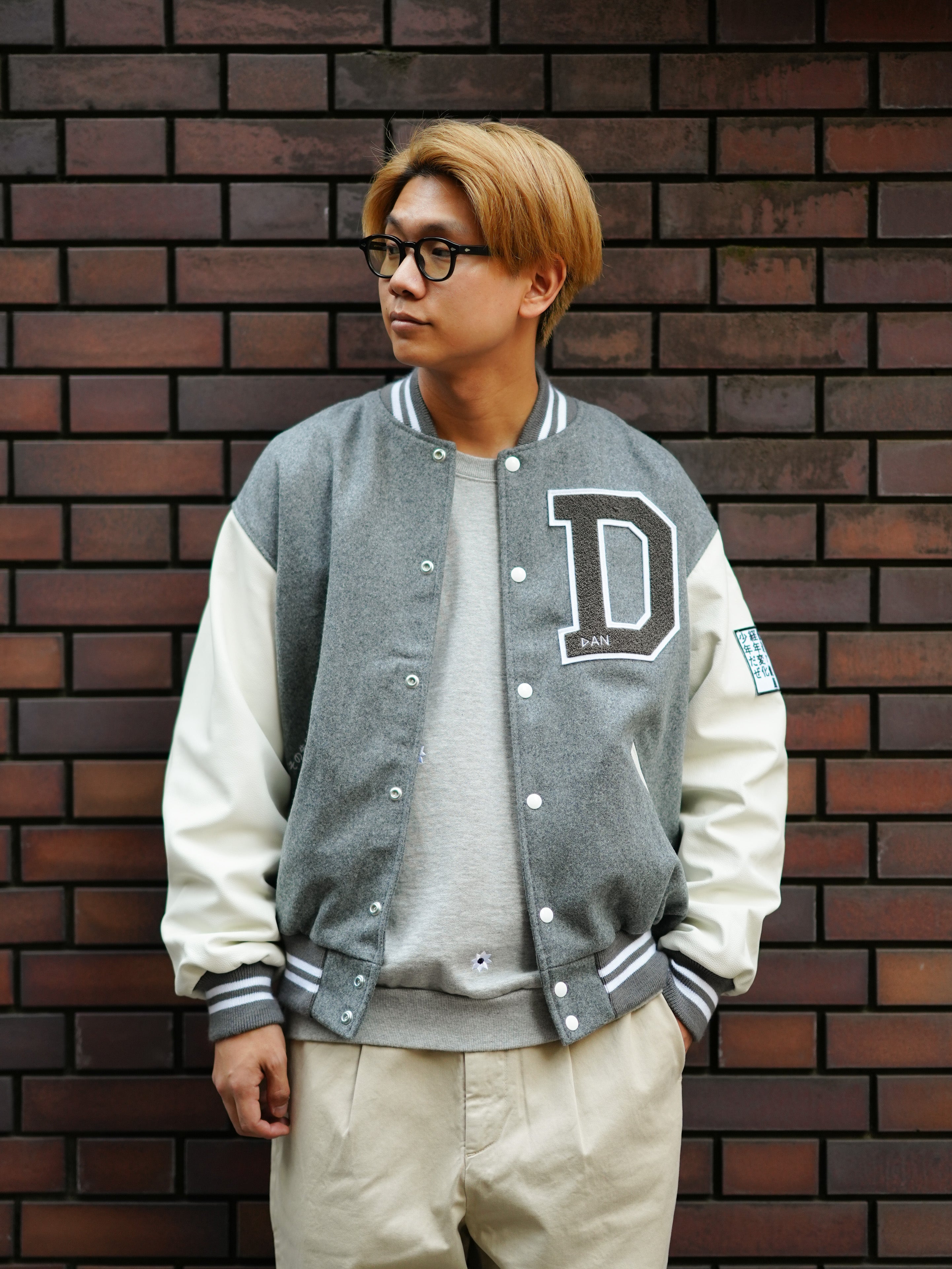 Game Sportswear / Aging Varsity Jacket - Gray – バウンドマン