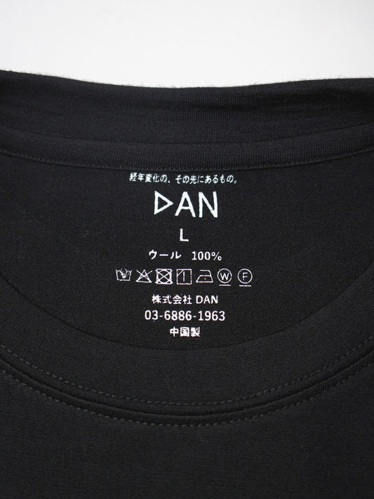 Wool Oversized Tee ‐Black