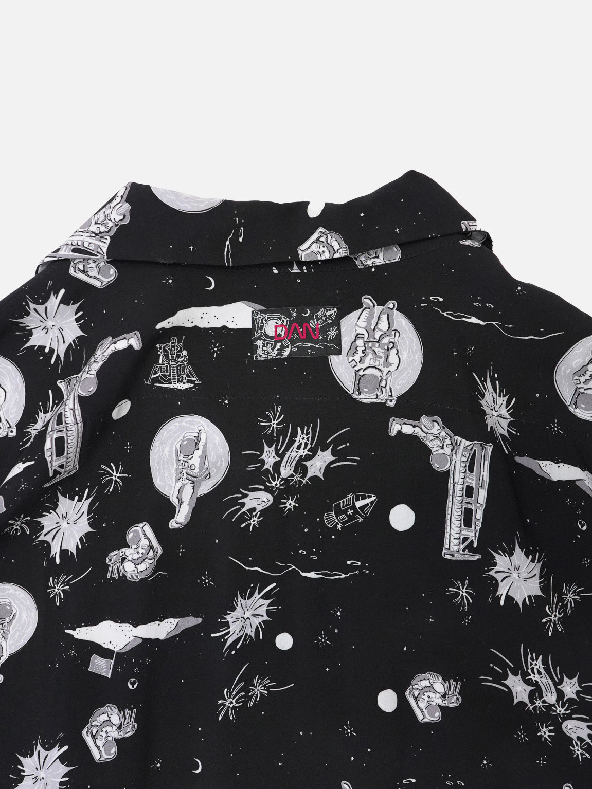 Space Aloha Jumpsuit‐BLACK