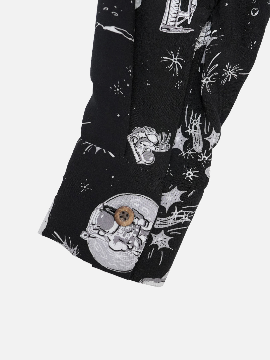 Space Aloha Jumpsuit‐BLACK