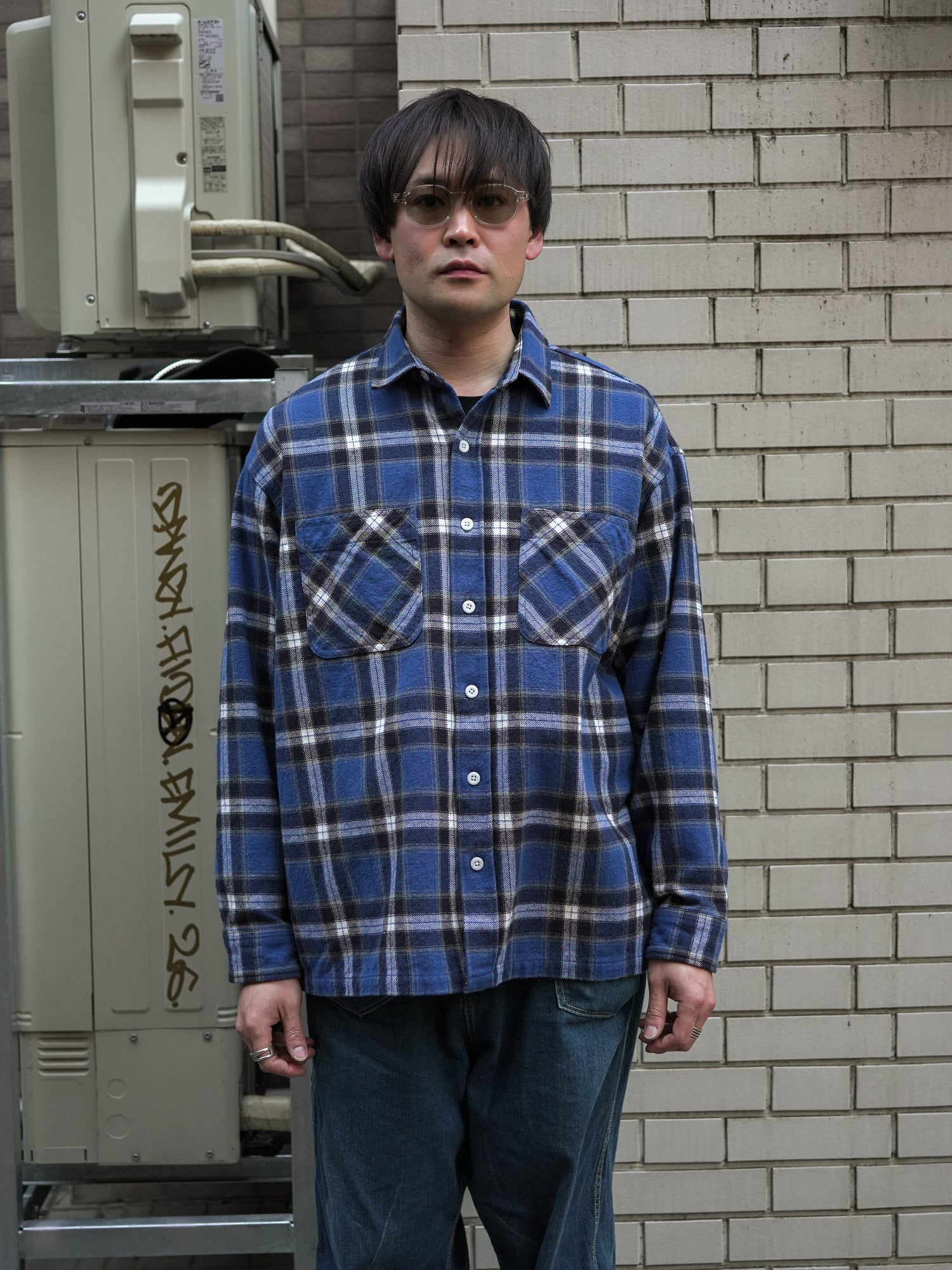 BIG MAC / DAN別注 HEAVY FLANNEL SHIRT - BLUE – バウンドマン