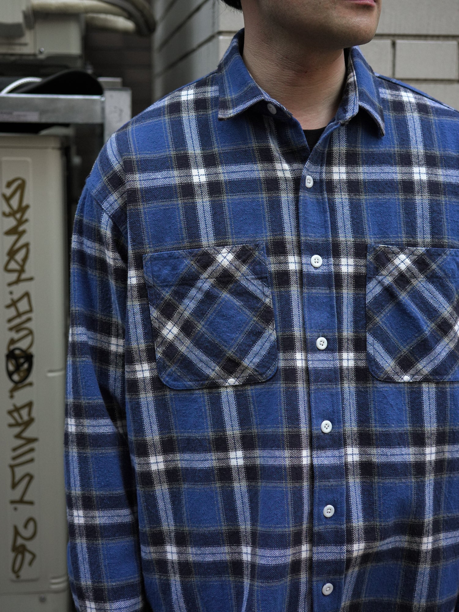 BIG MAC / DAN別注 HEAVY FLANNEL SHIRT - BLUE – バウンドマン