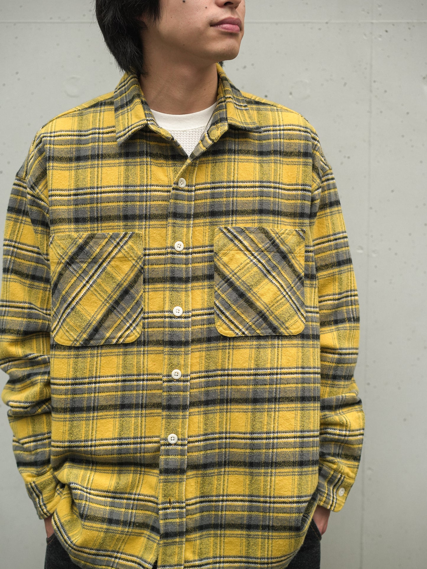 BIG MAC / DAN別注 HEAVY FLANNEL SHIRT - YELLOW