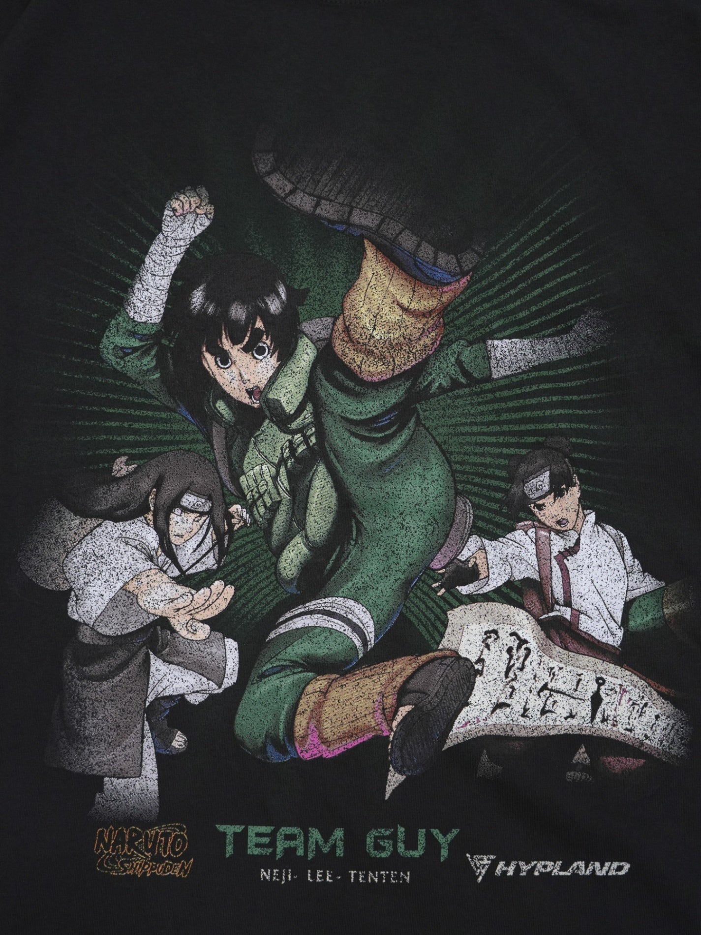 NARUTO×HYPLAND 疾風伝 ロック・リー＆リー＆テンテン Tシャツ XLサイズ