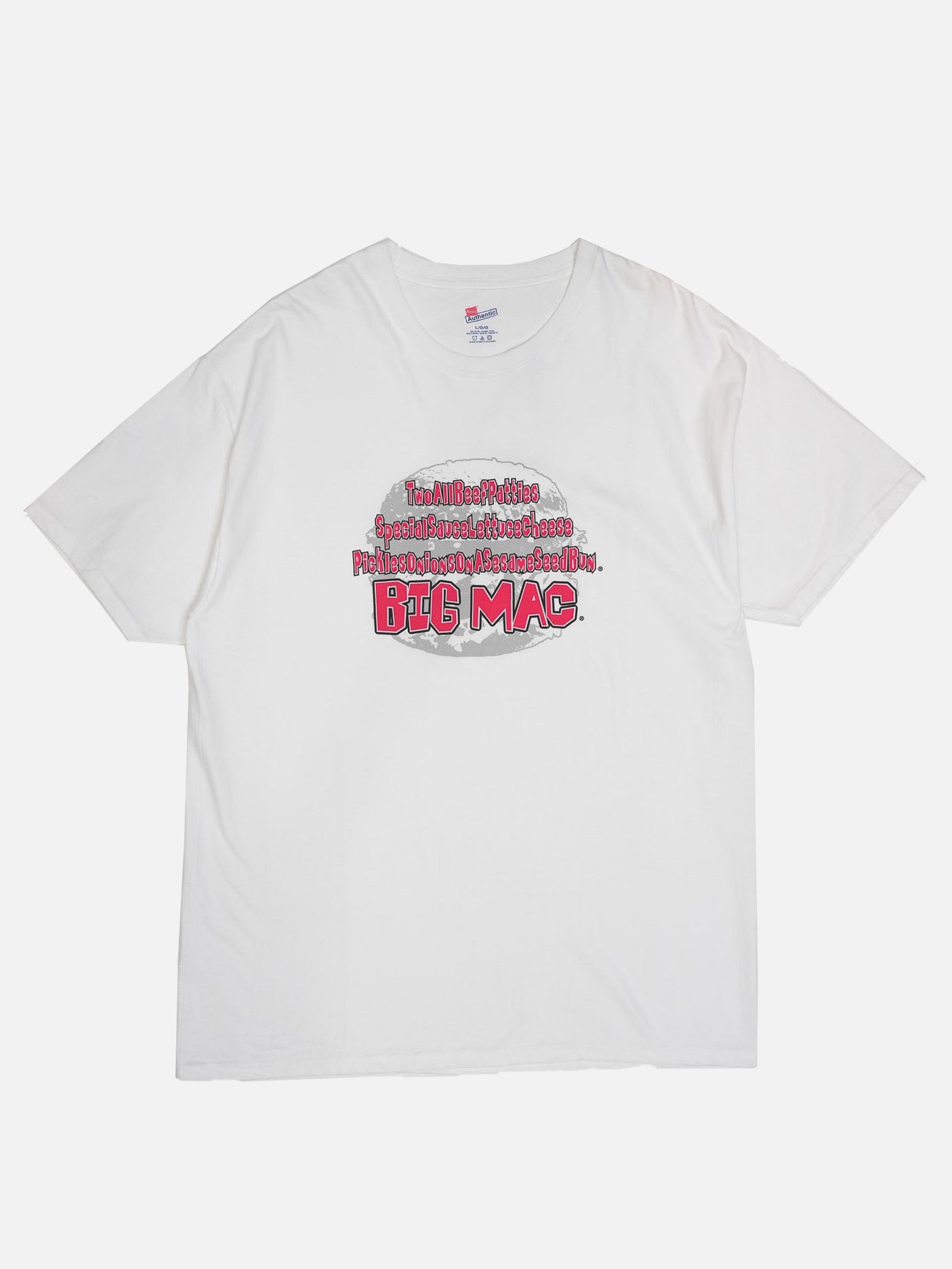 マクドナルド ビッグマック Tシャツ Lサイズ ホワイト
