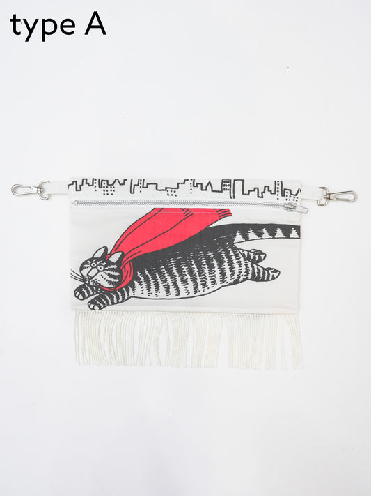 Fringe Pouch - Vintage Fabric