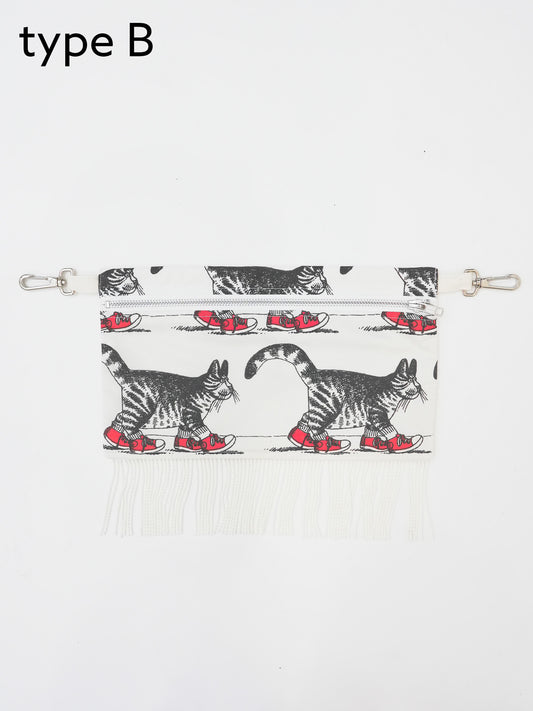 Fringe Pouch - Vintage Fabric