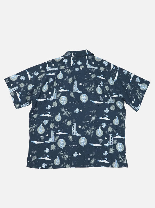 Space Aloha Shirt -NAVY