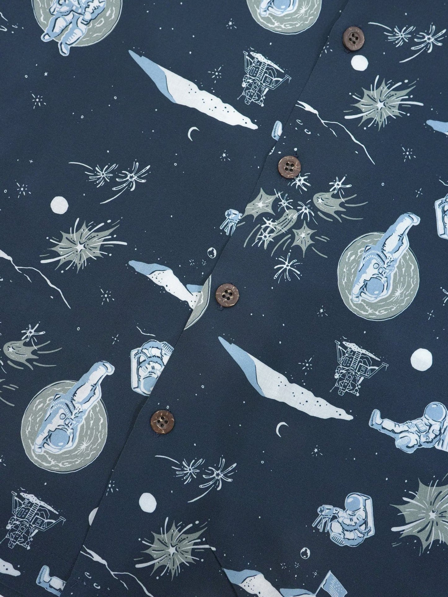 Space Aloha Shirt -NAVY