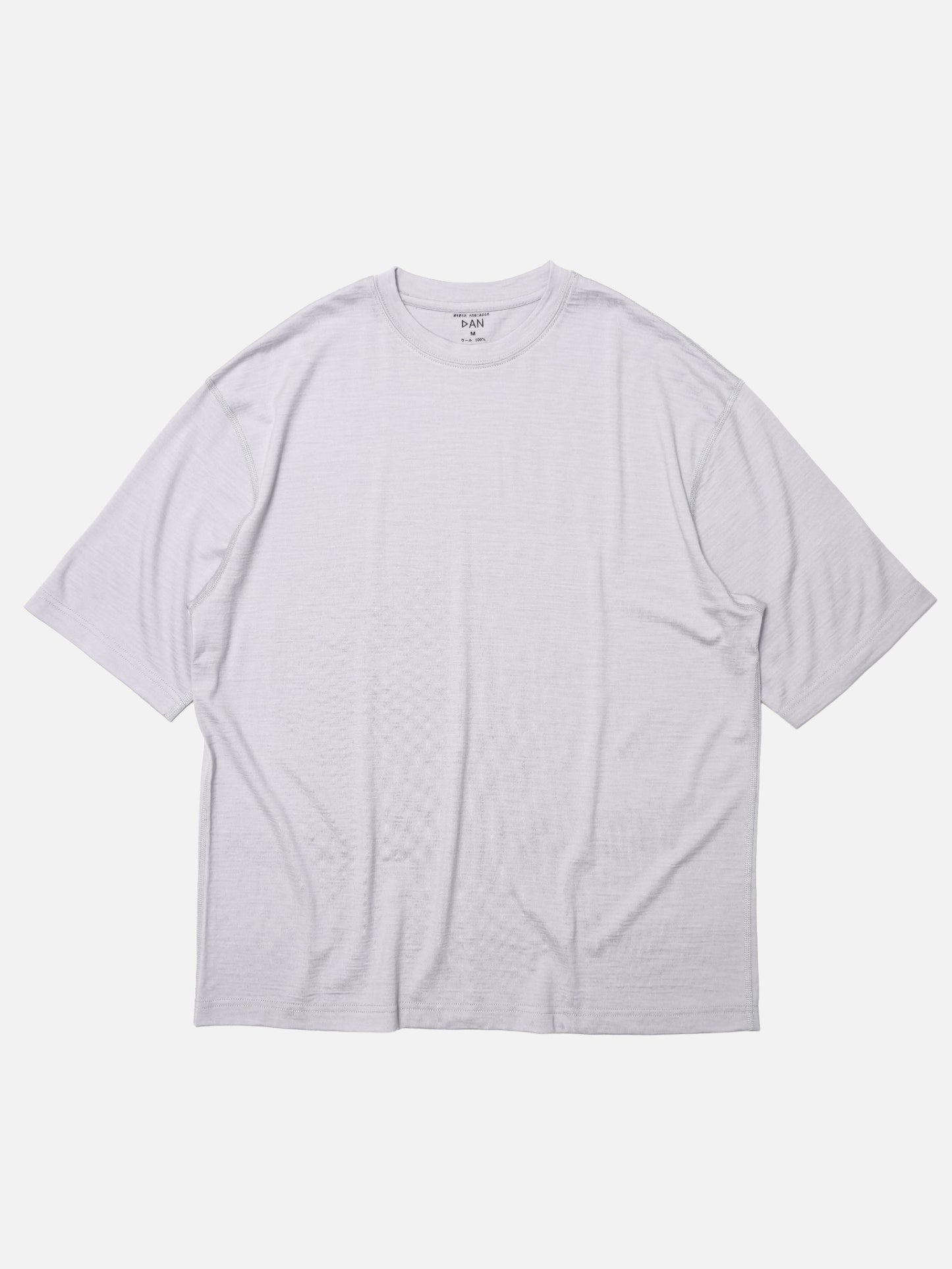Wool Oversized Tee ‐Light Grey