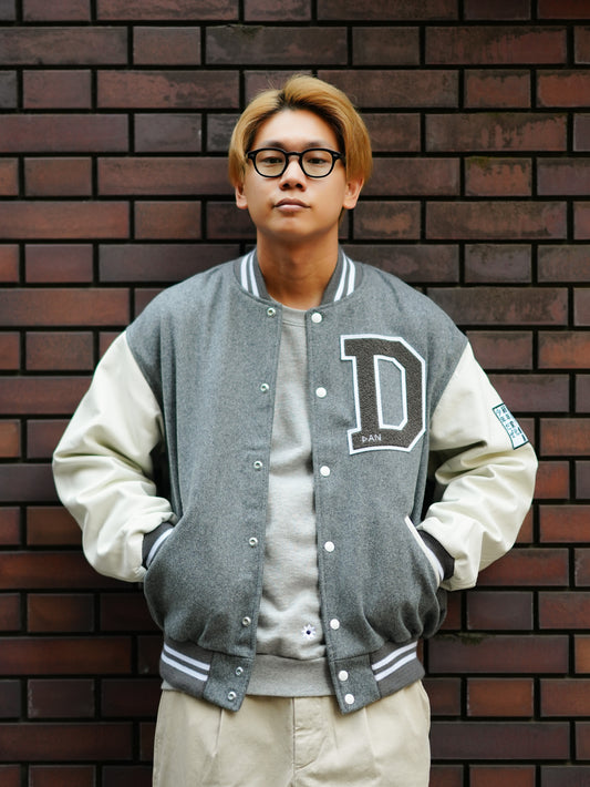 ×Game Sportswear /  Aging Varsity Jacket - Gray
